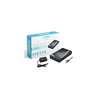 KingData Festplattengehäuse, USB 3.0 auf SATA HDD Caddy für 3,5 Zoll SSD HDD Festplatte mit DC Netzteil, Festplattendockingstation, Werkzeuglose SSD HDD Gehäuse für Windows, Linux, Ma