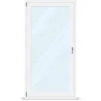 Terrassentür 110 x 210 cm, Kunststoff Profil IDEAL 4000, 1100 x 2100 mm, Weiß, Drehkipp links Öffnung, individuell konfigurieren