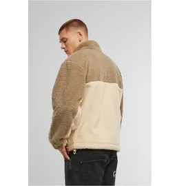 Karl Kani Signature Rubber Patch Teddy Zip Jacket Herren, Bomberjacken beige Größe XL Bekleidung