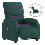 vidaXL Massagesessel Elektrisch 99 x 99 x 99 cm Dunkelgrün mit Fernbedienung