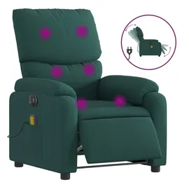 vidaXL Massagesessel Elektrisch 99 x 99 x 99 cm Dunkelgrün mit Fernbedienung