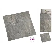 vidaXL PVC-Fliesen Selbstklebend 55 Stk. 5,11 m2 Grau