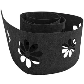 zaun|zu® Sichtschutzstreifen 2,55 m Sonnenblume Schwarzgrau