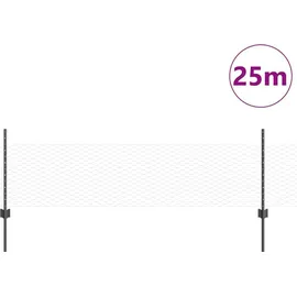 vidaXL Zaun mit Pfosten 0,5 x 25 m Grau/Stahl