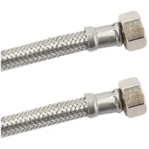 KLASEBO flexibler Schlauch Panzerschlauch Edelstahl 3/8" x 1/2" 1000mm DN8 DVGW