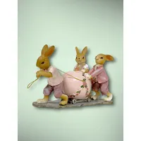 Clayre & Eef Hasen Osterhasen Kaninchen Figuren mit Osterei