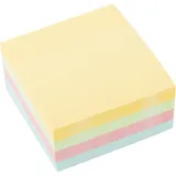 D.RECT Haftnotizen Super Sticky Notes, pastell, 76 x 76mm, selbstklebend, 400 Blatt