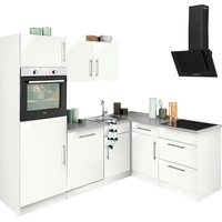 wiho Küchen Winkelküche »Cali«, mit E-Geräten, Stellbreite 230 x 170 cm weiß