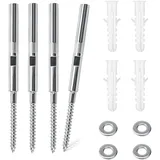 4 x Schwebende Regalhalterung Unsichtbar Wandregal Halterung Ø8x100mm, Tablarträger 10mm, Versteckte Regalhalterung, Unsichtbar Schwerlast Regalträger Unsichtbar für Bücherregal Wandregale (100MM)