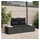 vidaXL Gartensofa Loungesofa schwarz