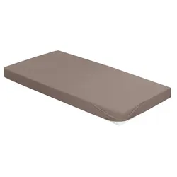 Spannbettlaken IRISETTE "Merkur 6", grau (stein), B:150cm L:250cm, Biber, Obermaterial: 100% Baumwolle, Laken, flauschig weich