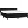 vidaXL Boxspringbett mit Matratze Schwarz 180x200 cm Stoff