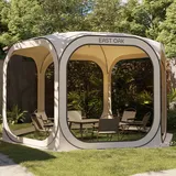 East Oak Zelt Pop Up 8-10 Personen, Cream Beige