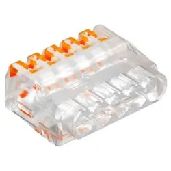 OBO 2054458 Universalklemme 5 starre-flexible Leiter 0, 2-2, 5mm2 Polycarbonat transparent 61 525 FL - 50 Stück