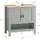 SoBuy Waschbeckenunterschrank 60 x 60 x 30 cm Hellgrau