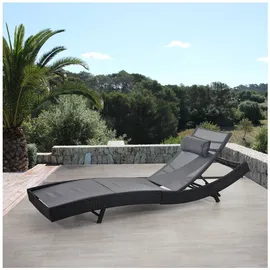 MCW Phoenix Sonnenliege 220 x 70 x 88 cm Grau