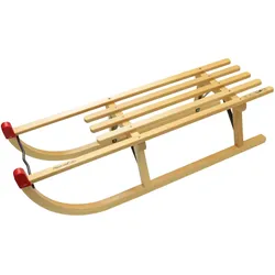 Rodelschlitten Schlitten Alpinafun 90 cm Buchenholz Schnee