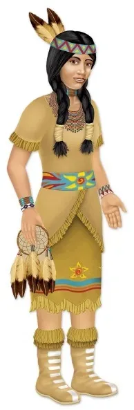 Indianer Frau Wanddeko