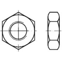 Industrial Quality Supplies DIN 936 Sechskantmutter, niedrige Form, 17H