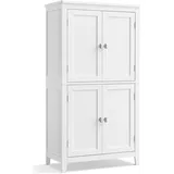 VASAGLE Elise Badezimmerschrank 110 x 30 x 60 cm Klassikweiß MDF