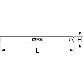 KS Tools Halbflexibler Stahlmaßstab, 2000mm