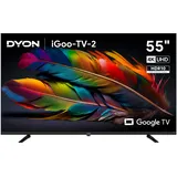 DYON iGoo-TV 55U-2 – 55 Zoll (139 cm) 4K Ultra-HD Smart TV mit Google TV, HDR10, Triple Tuner (DVB-S2/C/T2), WLAN, Bluetooth, Google Assistant, Netflix, Prime Video, [Modell 2025]