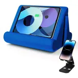 Tablet-Ständer mit mehreren Winkeln, Tablet-Pad-Ständer, weicher Pad-Ständer, Sofa und Bett, universeller Handy-Pad-Ständer (blau)