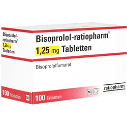 Bisoprolol-ratiopharm 1,25 mg Tabletten 100 St
