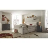 Set One by Musterring Boxspringbett "Florida", beige (cremeweiß), L:228cm, SET ONE BY MUSTERRING, Komplettbetten, Boxspringbett, in modernem Cord-Bezug, mit Bettkasten, in 3 Größen erhältlich