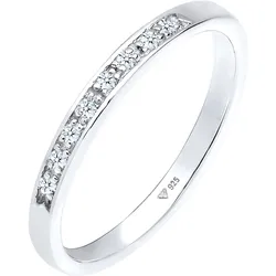 Elli DIAMONDS Aufsteckring Funkelnd Diamant (0.04 ct) 925 Silber Ringe   Damen 