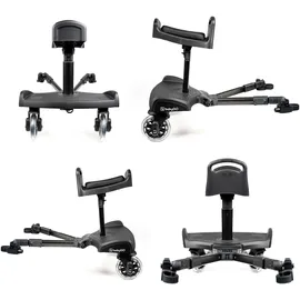 BabyGO WeGo Buggyboard Trittbrett Stehbrett inkl. Sitz schwarz