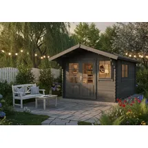 Alpholz Gartenhaus Gabriel-34 3,58 x 4,67 m Grau