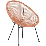 Beliani Cocktailsessel Orange, Schwarz, 90x70x87