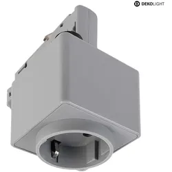 Deko-Light 3-Phasen Steckdosenadapter D LINE, fenstergrau D-710025