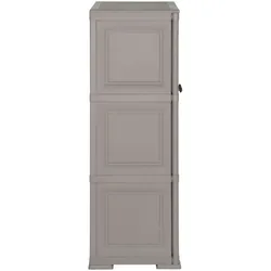 vidaXL Kunststoffschrank 79x43x125 cm Holzdesign Grau