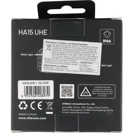 Nitecore HA15 UHE Schwarz