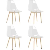 ZMH Esszimmerstühle, Transparent, Metall, 46x84x52 cm, Esszimmer, Stühle, Esszimmerstühle, Vierfußstühle