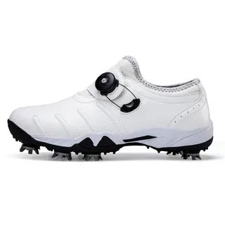 Ybberik wasserdichte Golfschuhe mit Spikes für Damen und Mädchen, leicht und rutschfest Golfschuhe für Damen - 41 EU