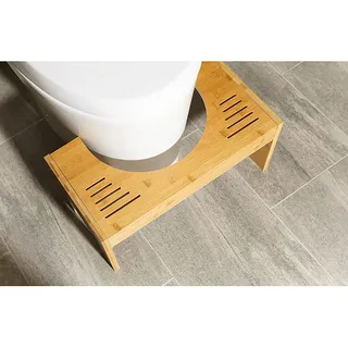 Aangeebone Einstellbare Toilette Squatty Schritt Hocker Bambus Holz Badezimmer Töpfchen,Kackhocker Toilette,zusammenklappbar Badezimmer Hocker zum,Ursprünglich Holzfarbe