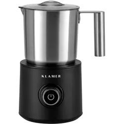 KLAMER elektrischer Milchaufschäumer, Milchaufschäumer elektrisch (250/500 ML), heißer und kalter Milchschaum für Cappuccino, Heiße Schokolade und Pr...