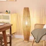 LEDKIA LIGHTING - Stehleuchte Mahali | Natürliches Design | Geflochtenes Papier | Flexibel & Widerstandsfähig | E27 Fassung | Für Wohnzimmer & Büros | Natürlich | Geflochtenes Papier