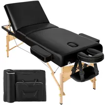 Tectake tectake® 3 Zonen Massageliege Breite 70 cm, Polsterung 10 cm mit Holzgestell, 218 x 102 x 90 cm