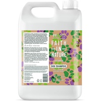Faith In Nature Natürliches Lavendel Hundeshampoo, vegan & tierversuchsfrei, ohne SLS, Tiefenreinigung, für schmutzige Hunde, 5 l Nachfüllpackung