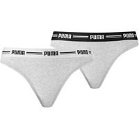 Puma Damen String - Iconic, Soft Cotton Modal Stretch, Vorteilspack Grau M