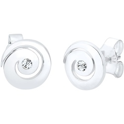 Elli Ohrringe Spirale Geo Funkelnd 925 Silber, mit Kristallen von Swarovski® silberfarben Damen 