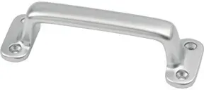 Hermeta Handgriff L.110mm B.36mm Alu-Guss silberf.elox.Anz.Löcher 4