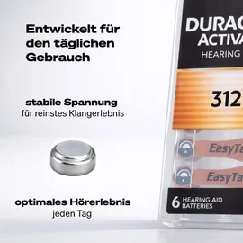 Duracell Knopfzelle 312 6 St.