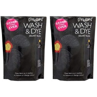 Dylon Wash & Dye Wäschefärbemittel Velvet Black, 3-confezione