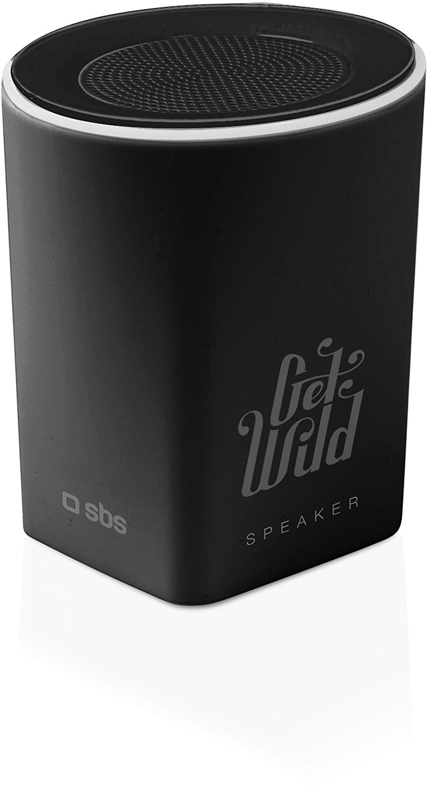SBS Mini Bluetooth Lautsprecher kabellos - Wireless Speaker mit 5 Stunden Akkulaufzeit, Freisprechfunktion & 3W - Tragbare Musikbox mit 360° Sound in schwarz für iPhone, Handy, Smartphone, Tablet
