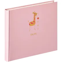 walther design Fotoalbum rosa zur Taufe mit Prägung, Baby Animal MT-148-R